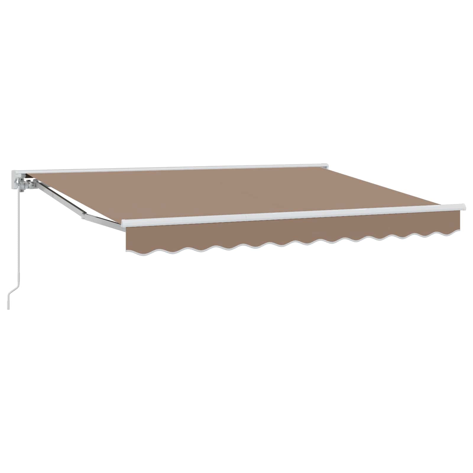 vidaXL Manual Retractable Awning Taupe 5 x 3 m Polyester and Aluminium 2