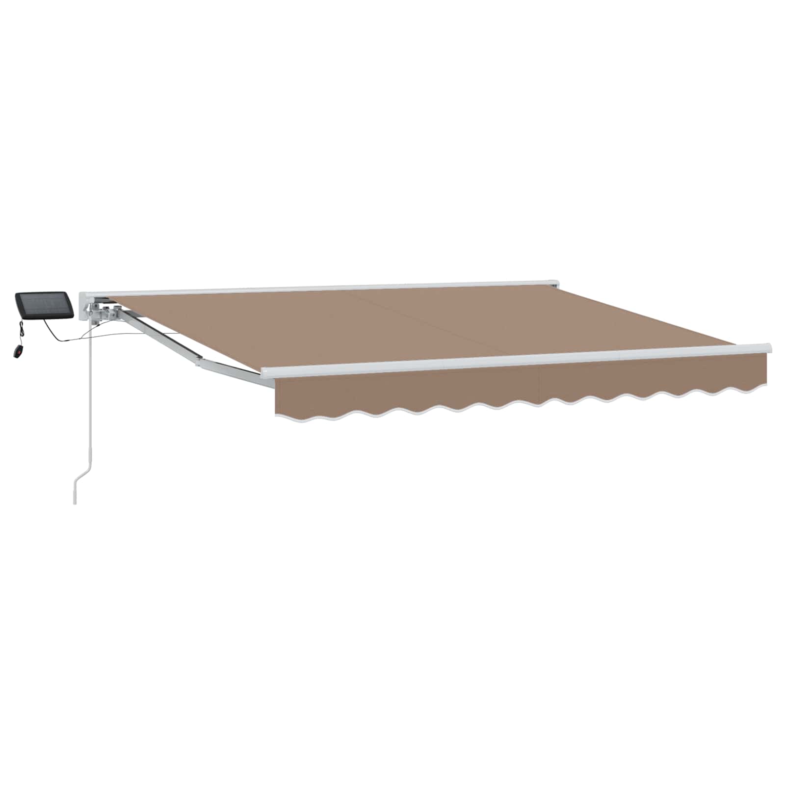 vidaXL Manual Awning Frame with LEDs Taupe 5 x 3.5 m 2