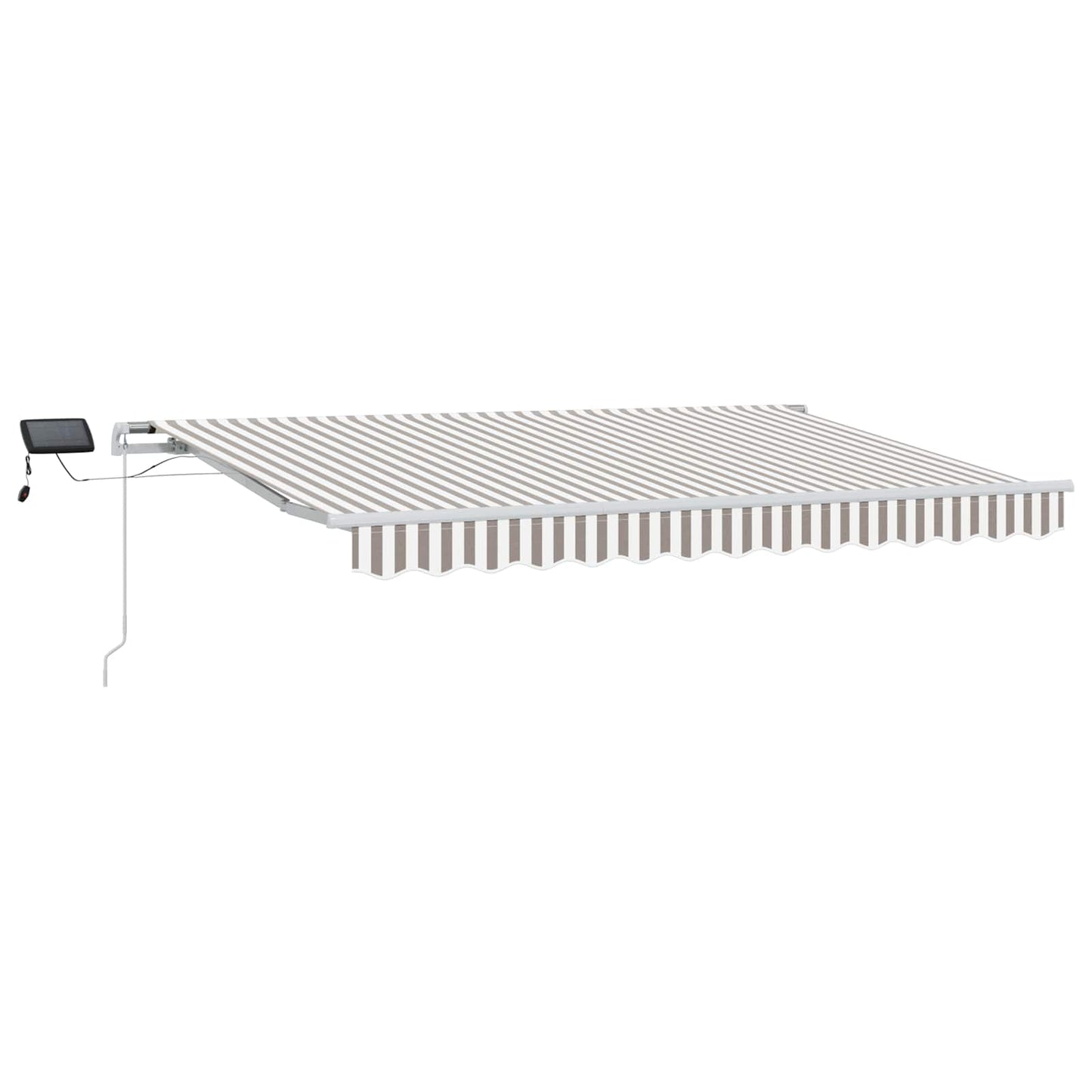 vidaXL Retractable Awning Light Grey and White 600 x 300 cm 2