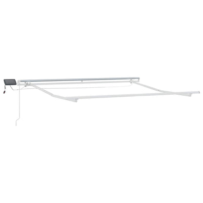 vidaXL Retractable Awning Light Grey and White 600 x 300 cm 4