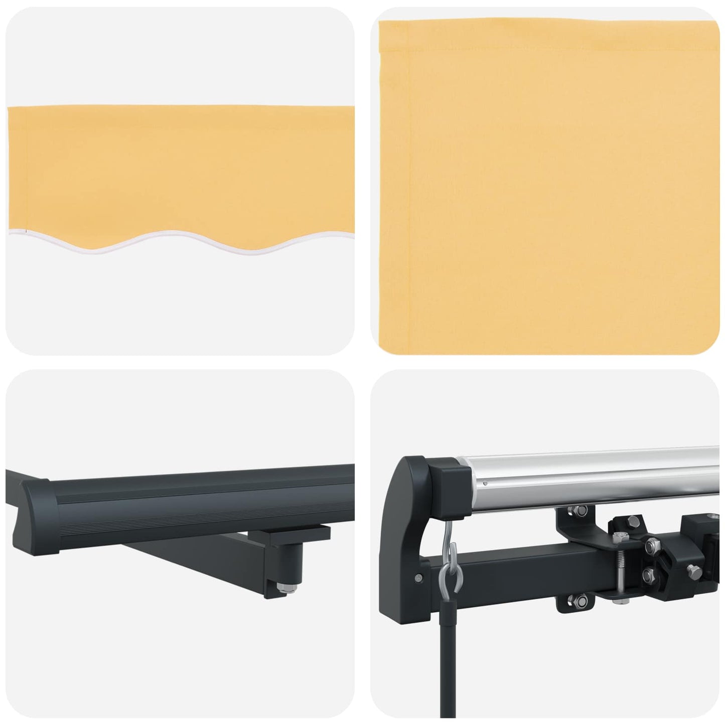 vidaXL Retractable Awning Sand 600 x 300 cm Fabric and Aluminium 6