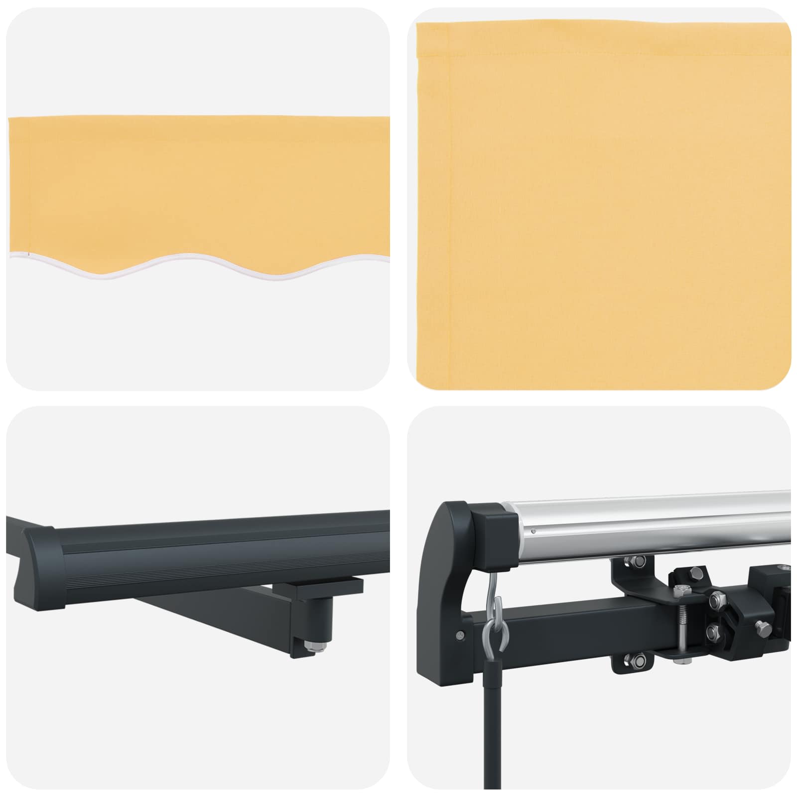 vidaXL Retractable Awning Sand 600 x 300 cm Fabric and Aluminium 6