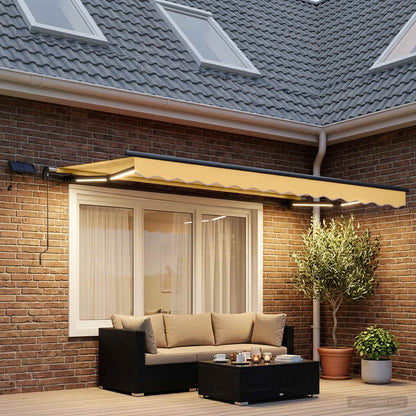 vidaXL Retractable Awning Sand 600 x 300 cm Fabric and Aluminium 3