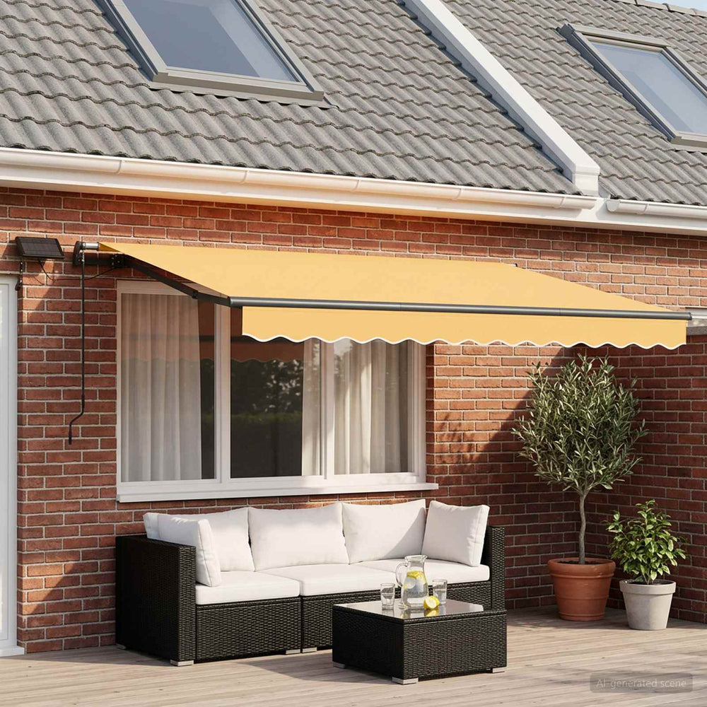 vidaXL Retractable Awning Sand 600 x 300 cm Fabric and Aluminium