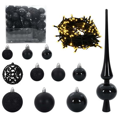 Artificial Christmas Tree with Stand White PVC and Steel 240 cm Black