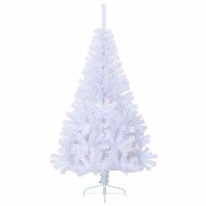 Artificial Christmas Tree with Stand White PVC and Steel Red 150 cm
