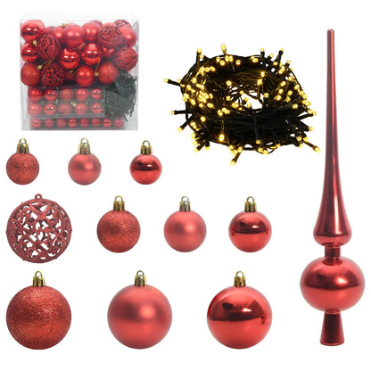 Artificial Christmas Tree with Stand White PVC and Steel Red 180 cm
