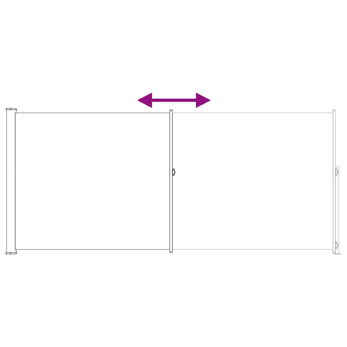 Patio Retractable Side Awning 200x314 cm Drop 300 cm Taupe