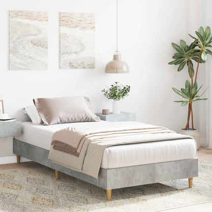 Bed Frame No Mattress Engineered Wood Concrete Grey 80 x 200 cm