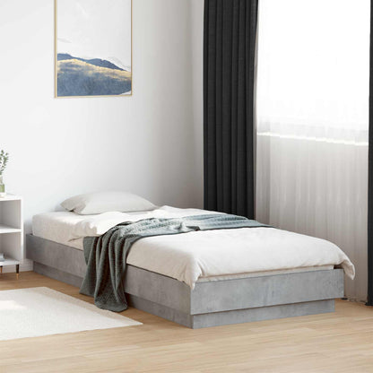 Bed Frame without Mattress Engineered Wood Length 200 cm Concrete grey 80 cm