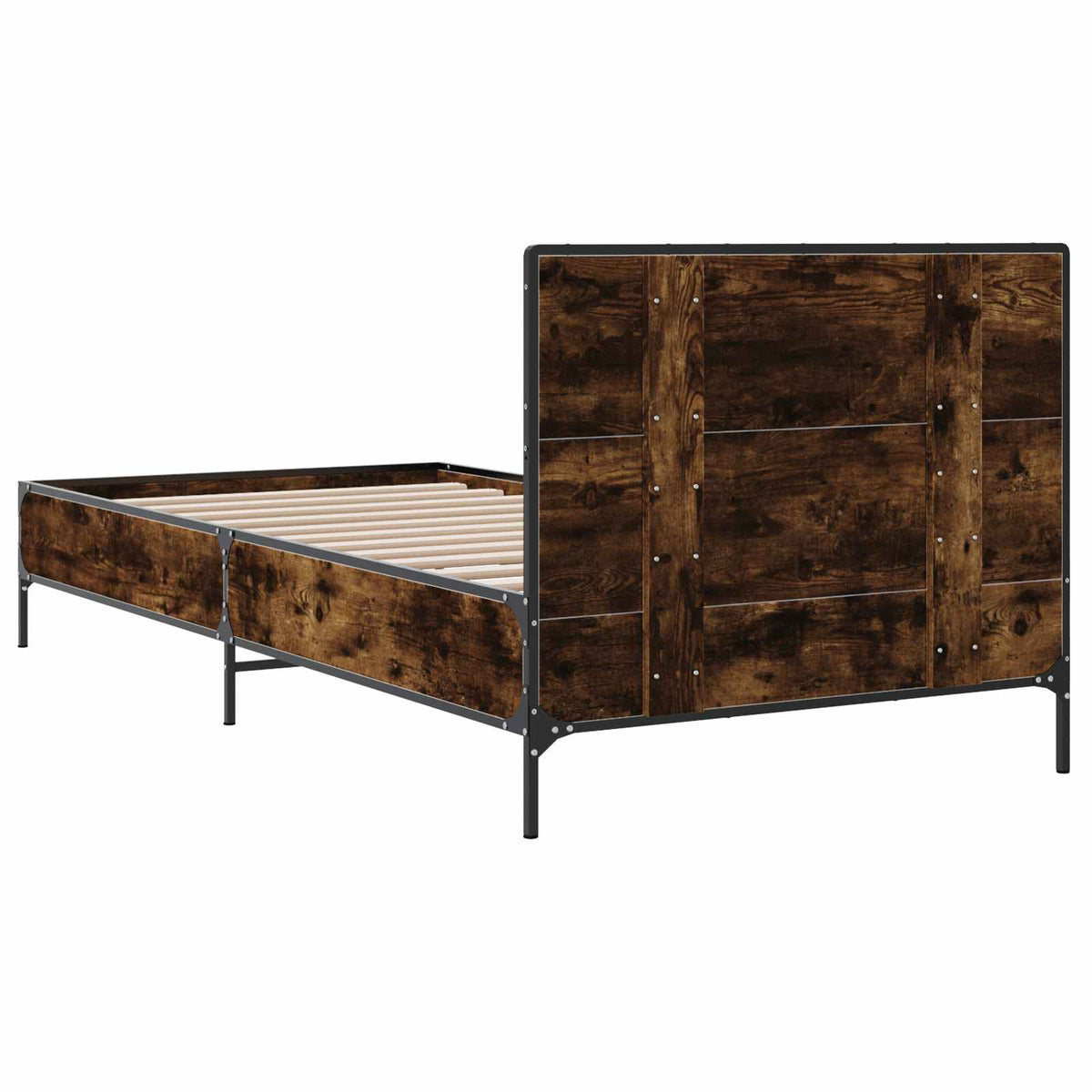 Bed Frame without Mattress Smoked Oak 80 x 200 cm