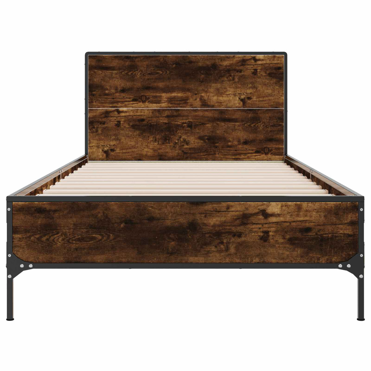 Bed Frame without Mattress Smoked Oak 80 x 200 cm