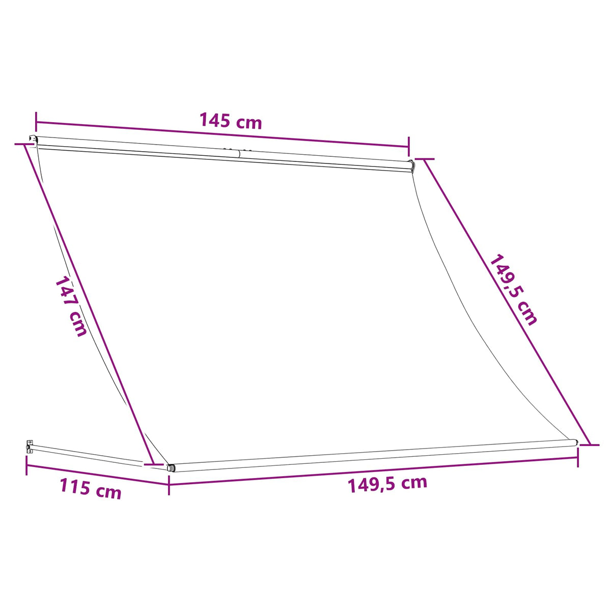 Retractable Awning 150 x 150 cm Beige