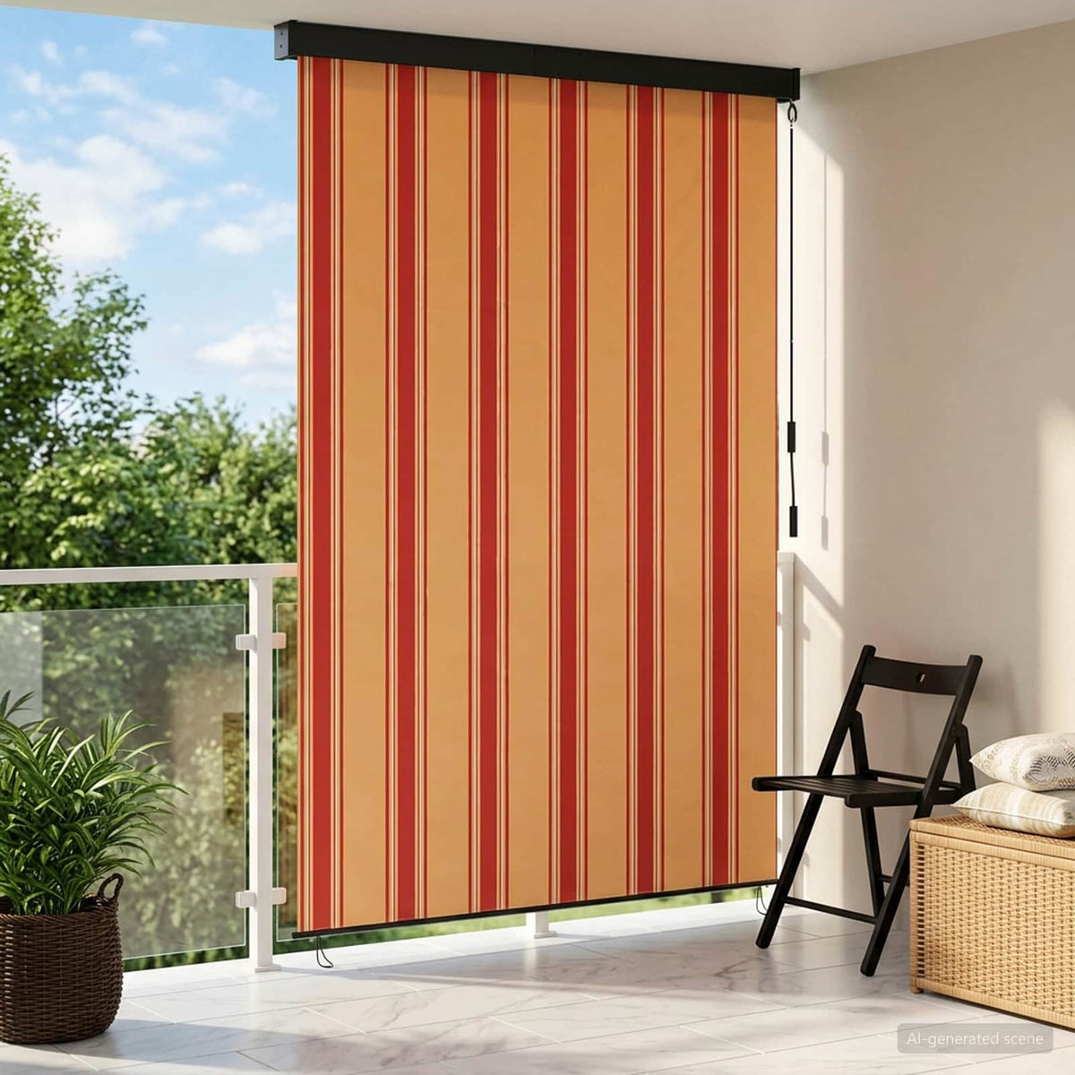 Outdoor Roller Blind 100 x 250 cm Multicolour