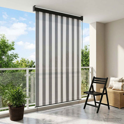 Outdoor Roller Blind 160 x 250 cm Anthracite and white
