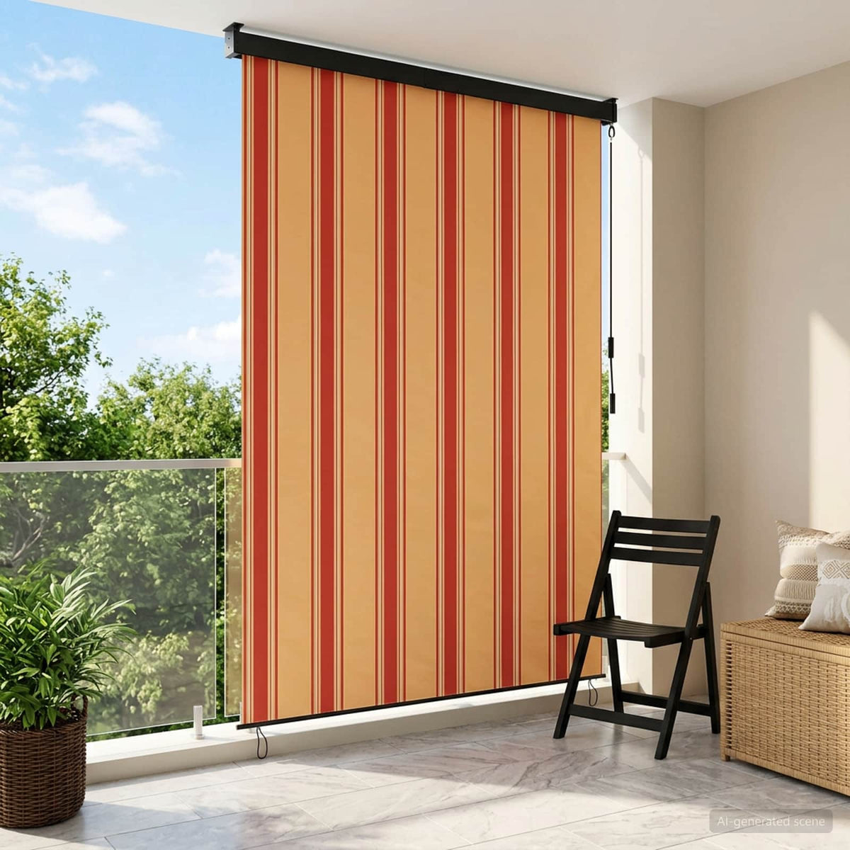 Outdoor Roller Blind 160 x 250 cm Multicolour