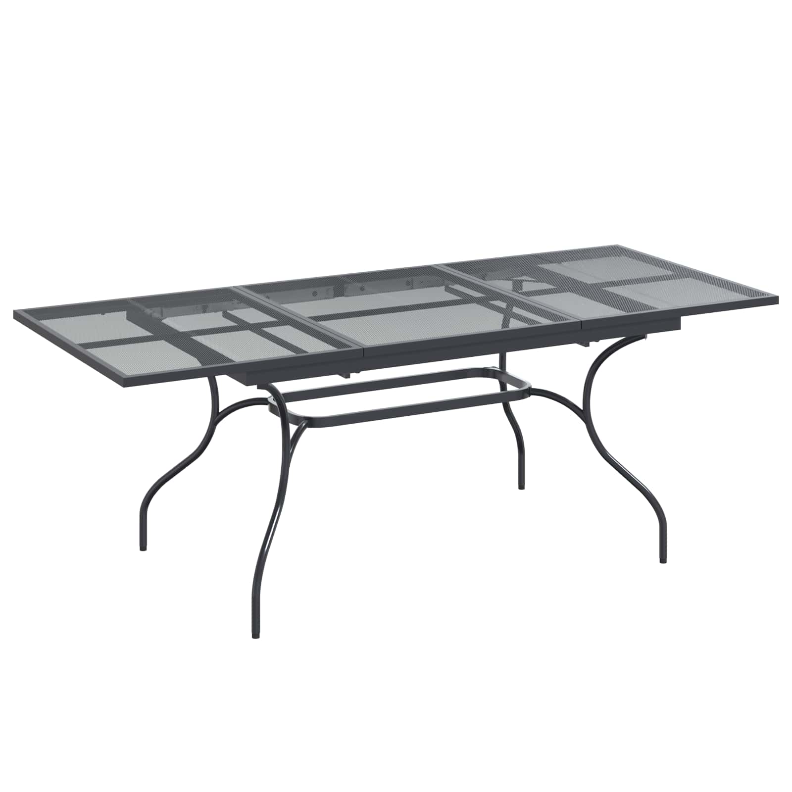 vidaXL Garden Dining Set 7 pcs Anthracite Steel 4