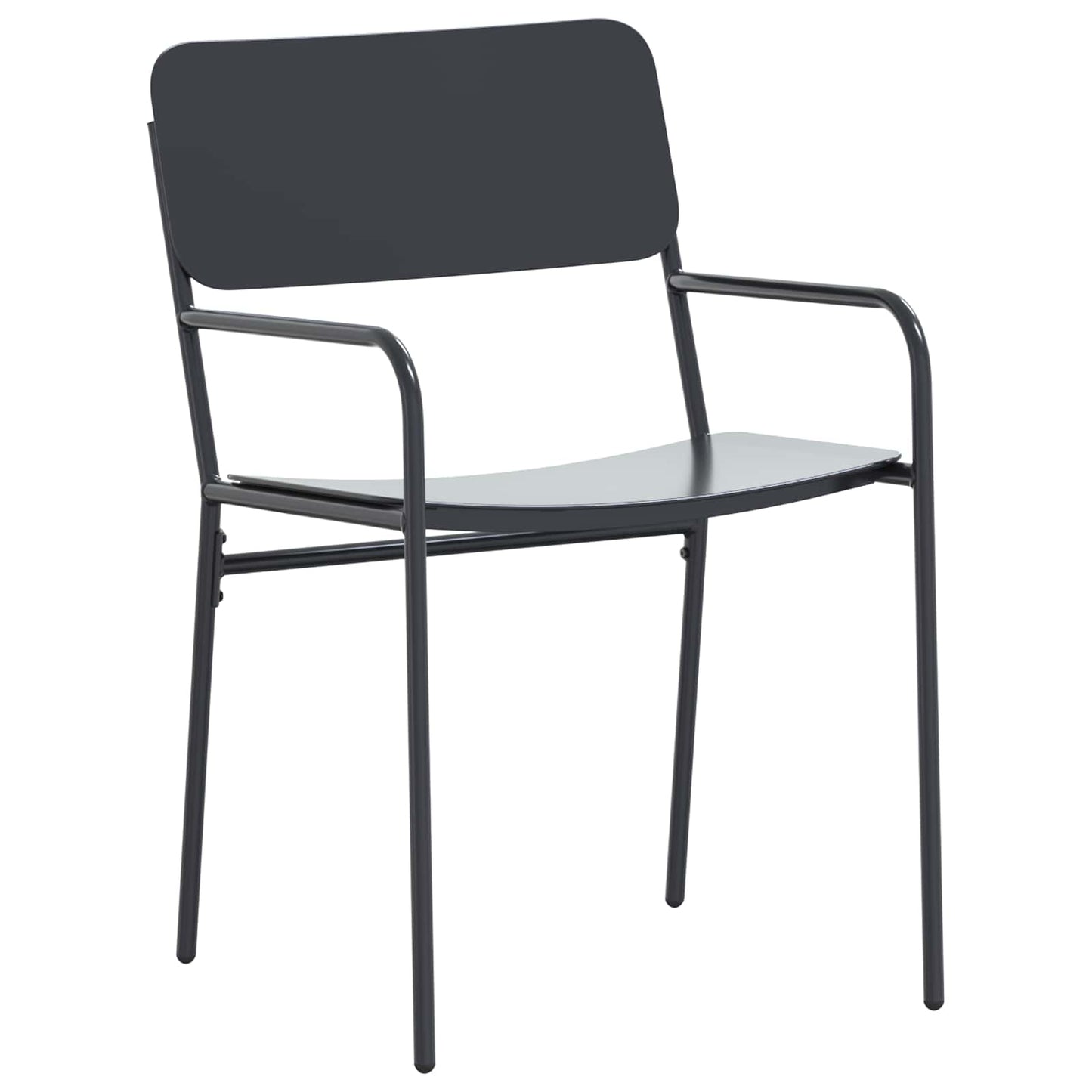 vidaXL Garden Dining Set 9 pcs Anthracite Steel 5