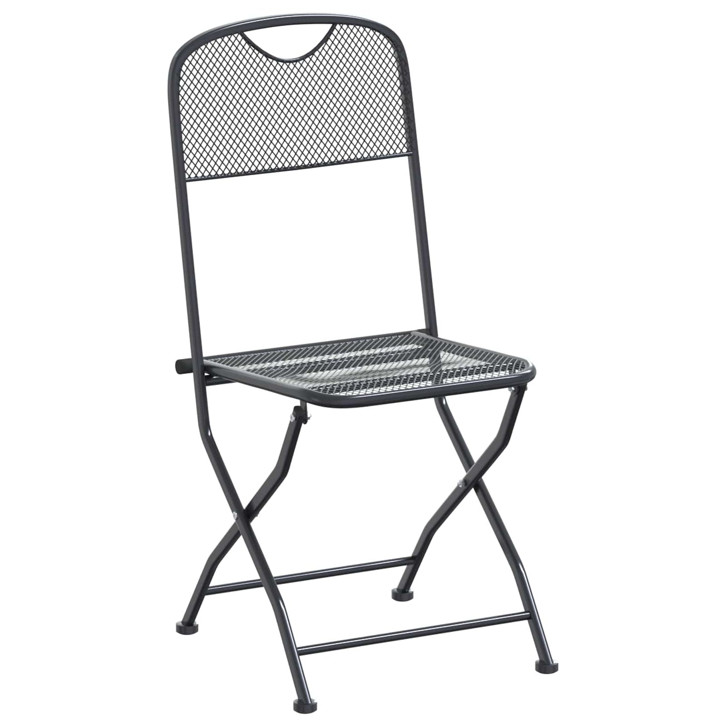 vidaXL Garden Dining Set 7 pcs Anthracite Mesh and Steel 5