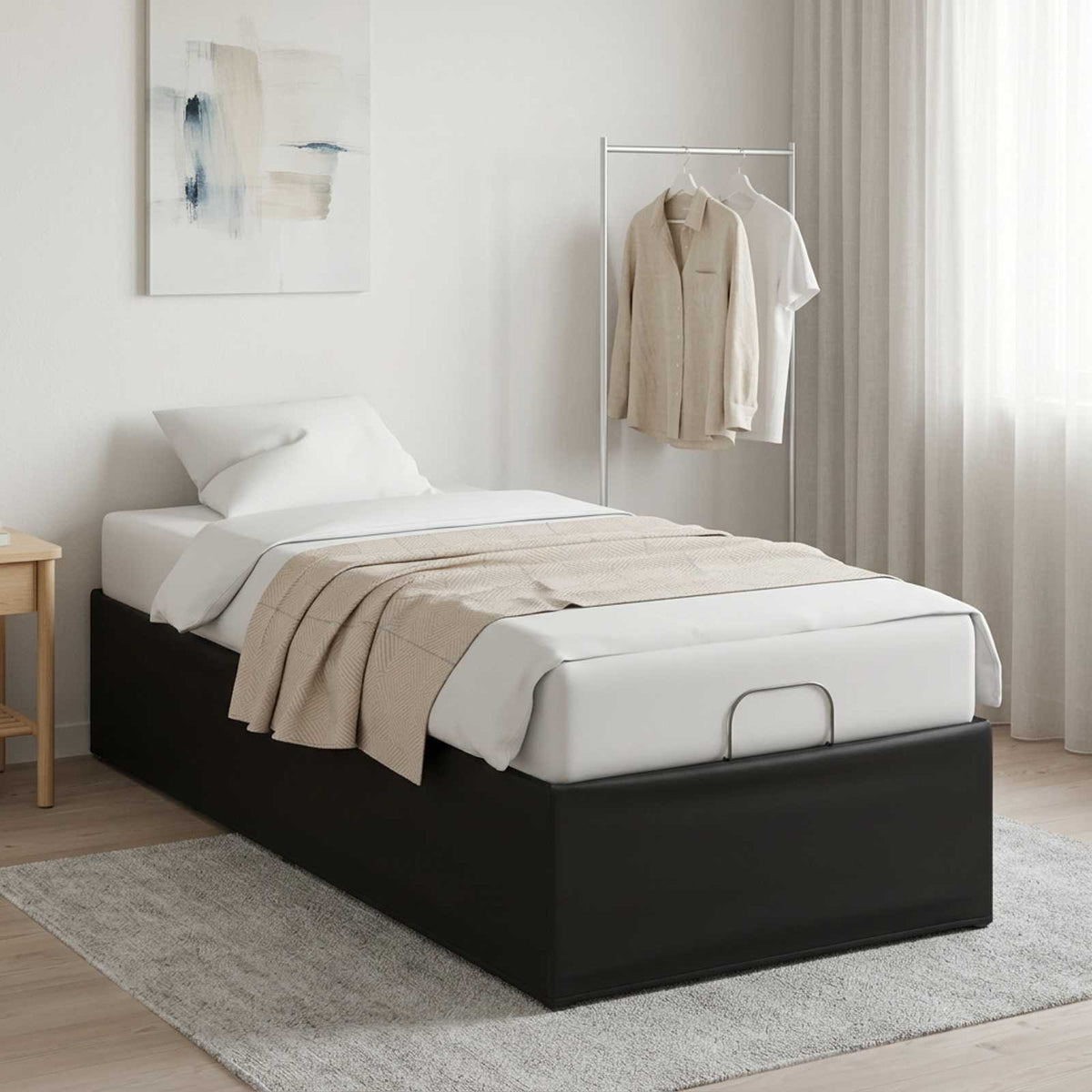 Electric Adjustable Bed Frame 200 x 70 x 33.5 cm Steel Black 90 x 200 cm