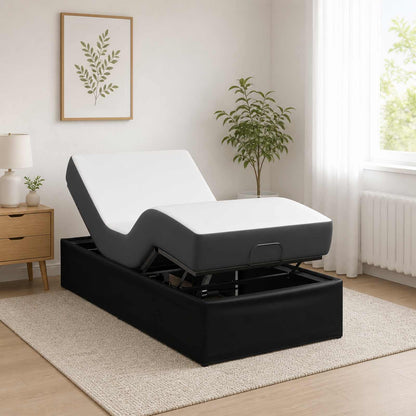 Electric Adjustable Bed Frame 200 x 70 x 33.5 cm Steel Black 70 x 200 cm