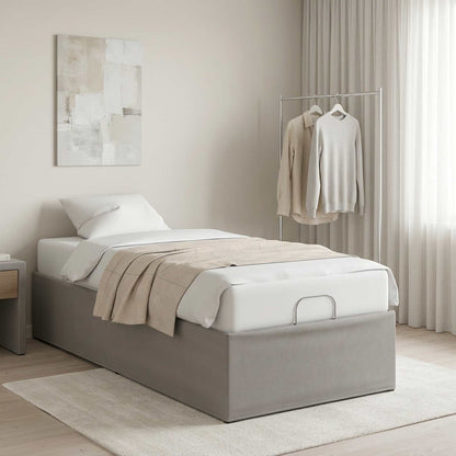 Electric Adjustable Bed Frame 200 x 70 x 33.5 cm Steel Light grey 70 x 200 cm