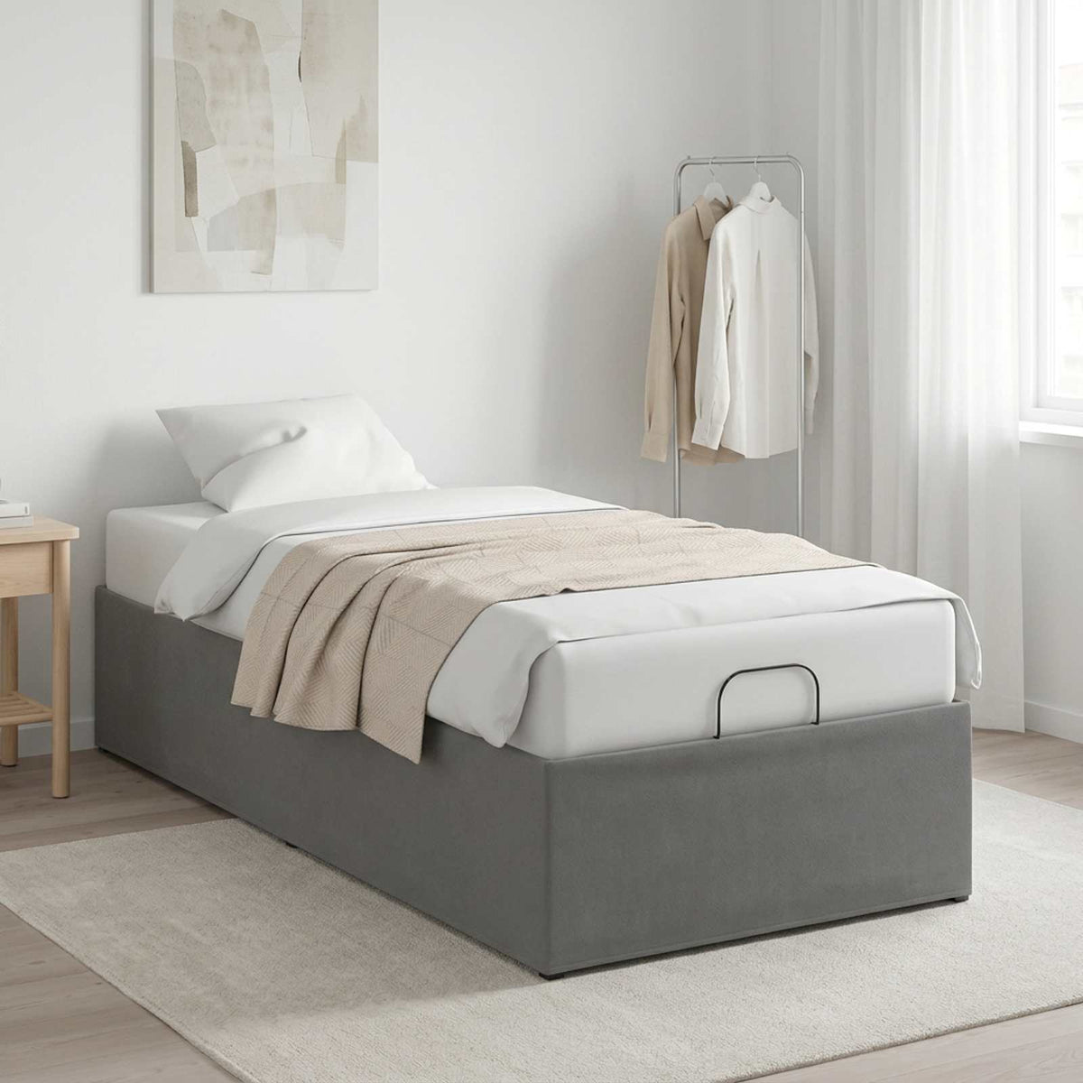 Electric Adjustable Bed Frame 200 x 70 x 33.5 cm Steel Dark grey 90 x 200 cm