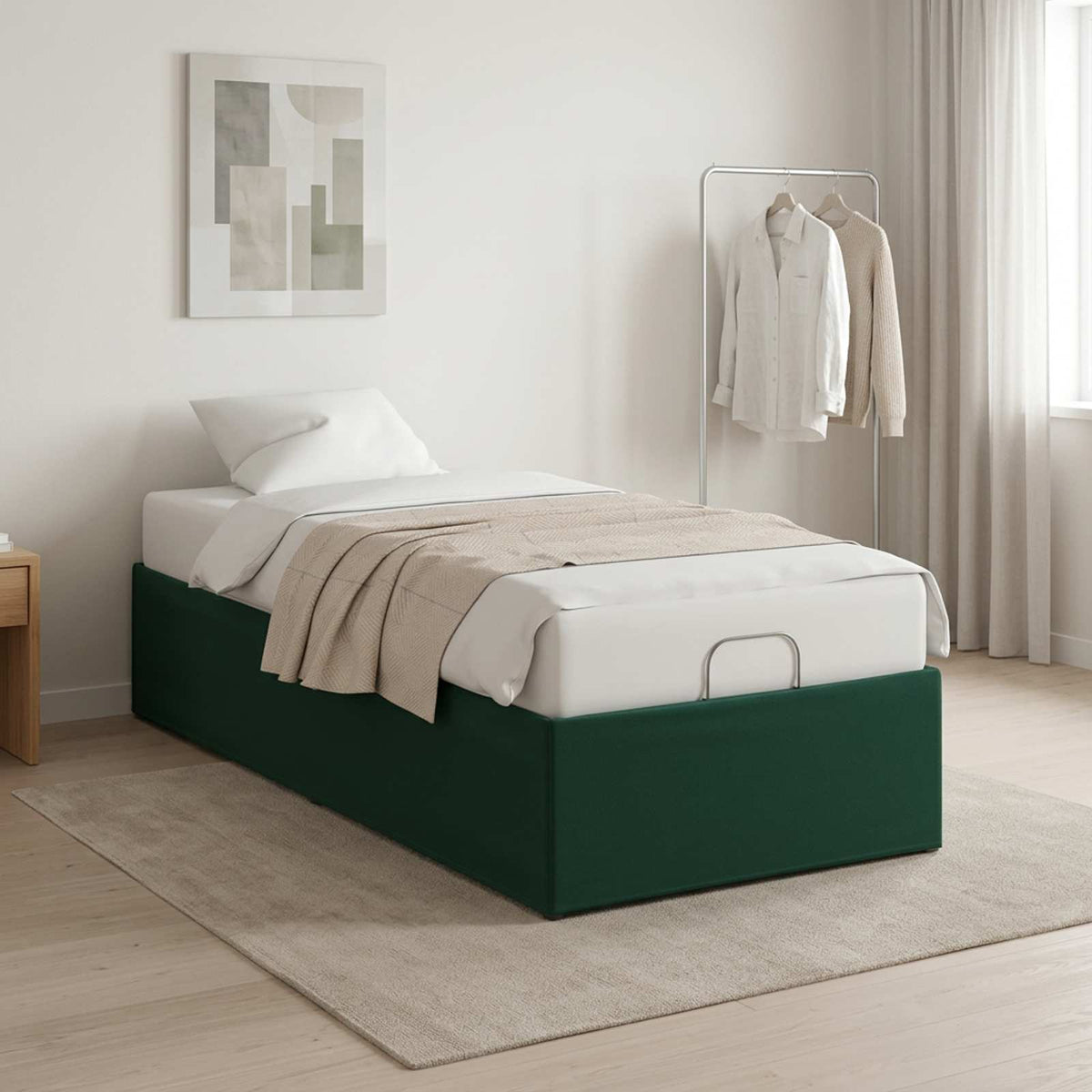 Electric Adjustable Bed Frame 200 x 70 x 33.5 cm Steel Dark green 70 x 200 cm
