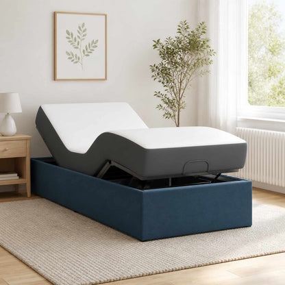 Electric Adjustable Bed Frame 200 x 70 x 33.5 cm Steel Blue 70 x 200 cm