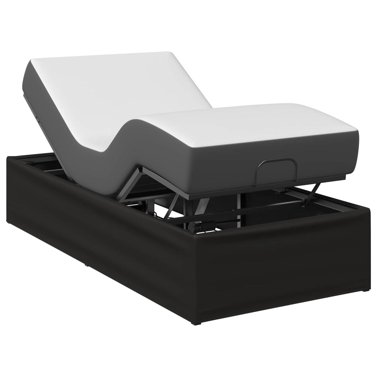 Electric Adjustable Bed Frame 200 x 70 x 33.5 cm Steel Black 90 x 200 cm