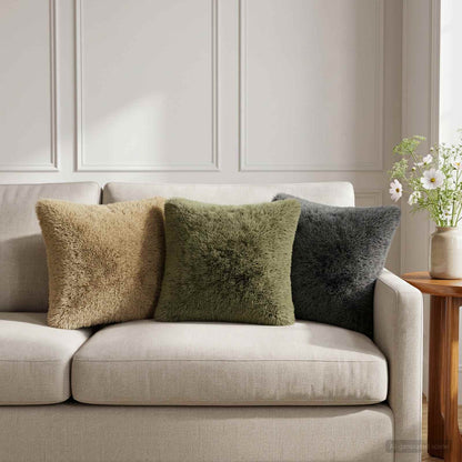 Throw Pillow HEERLEN PV Fleece 6 pcs Light Green 50 x 50 cm