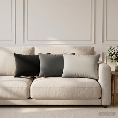 Throw Pillow HEERLEN Polyester 6 pcs 40 x 60 cm Anthracite