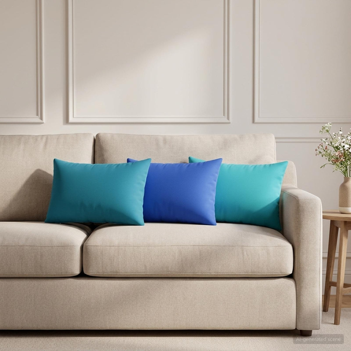 Throw Pillow HEERLEN Polyester 6 pcs 40 x 60 cm Light blue