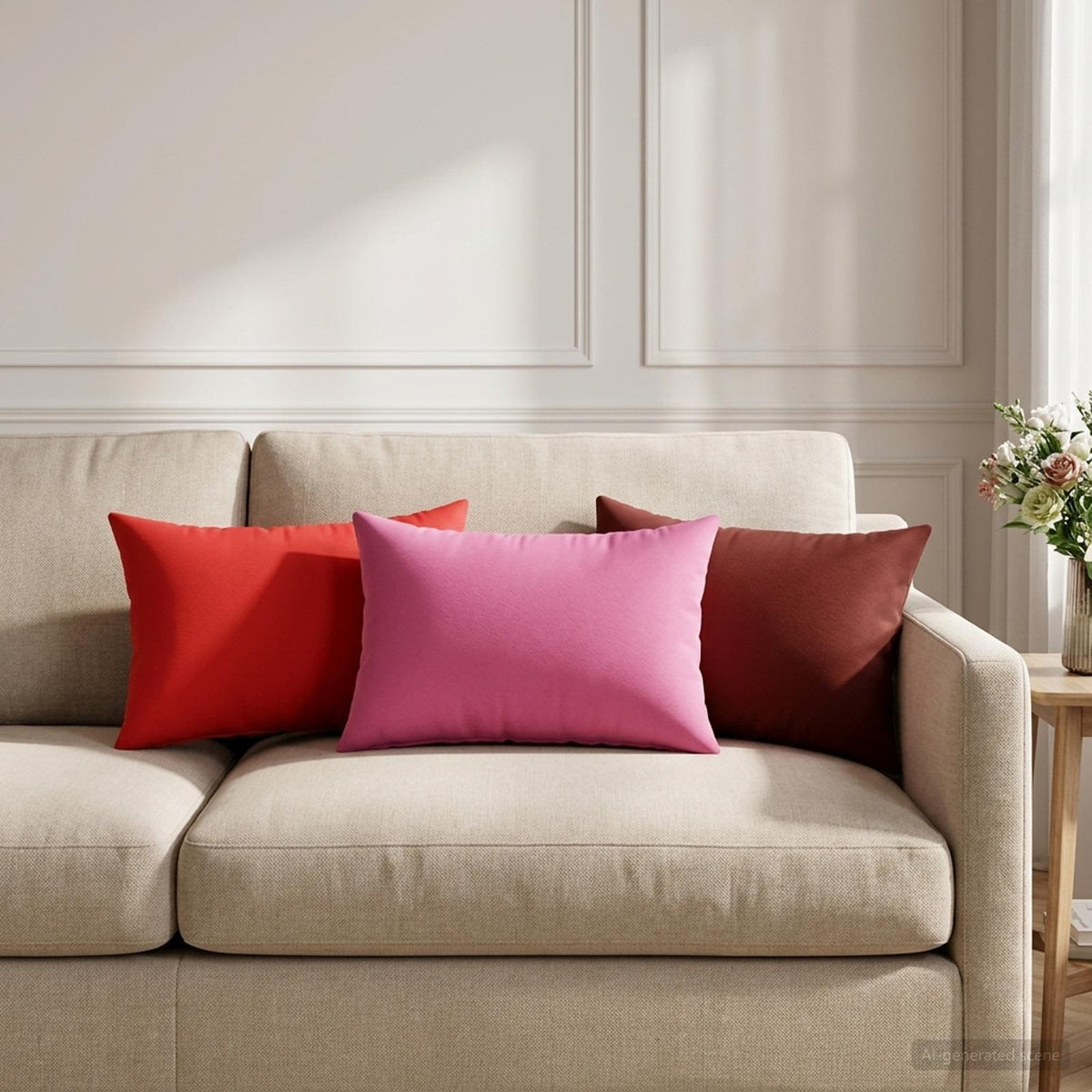 Throw Pillow HEERLEN Polyester 6 pcs 40 x 60 cm Pink