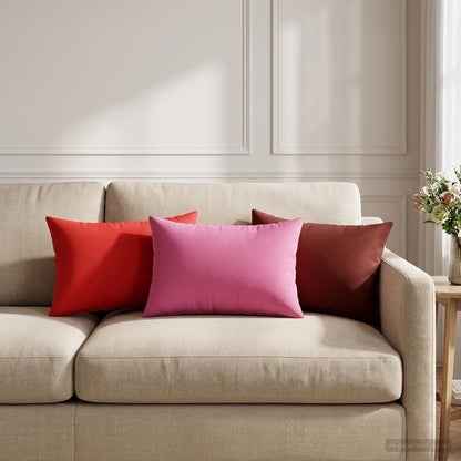 Throw Pillow HEERLEN Polyester 6 pcs 40 x 60 cm Pink