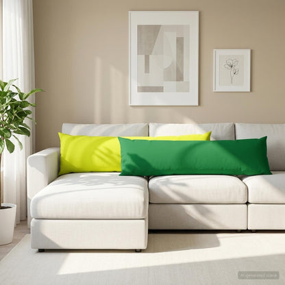 Throw Pillow HEERLEN Polyester 2 pcs Bright Green 40 x 145 cm