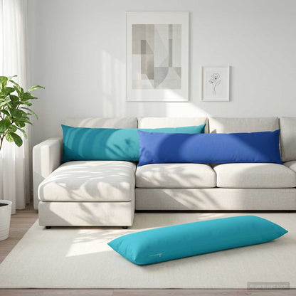 Throw Pillow HEERLEN Polyester 2 pcs Royal Blue 40 x 145 cm