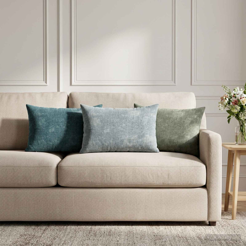 vidaXL Throw Pillow 6 pcs HEERLEN Blue 40 x 60 cm Chenille Fabric