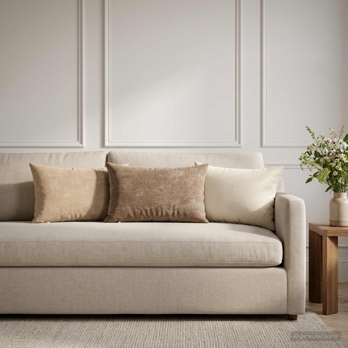 vidaXL Throw Pillow 6 pcs HEERLEN Brown 40 x 60 cm Chenille Fabric 1