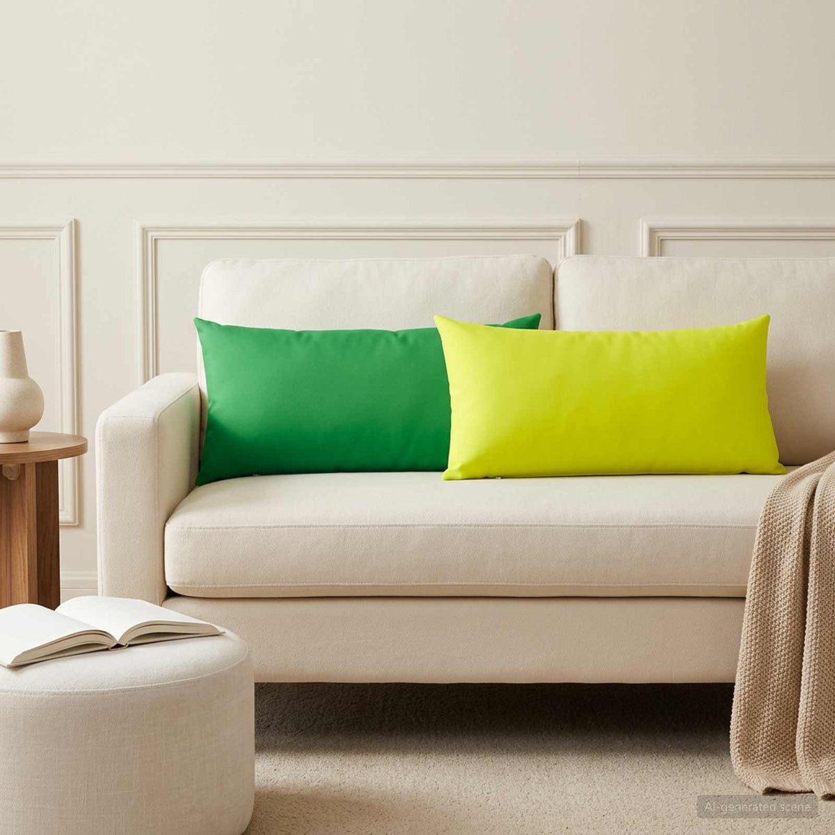 Throw Pillow HEERLEN Polyester 6 pcs 40 x 70 cm Bright green