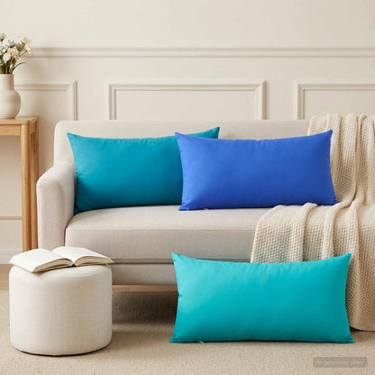 Throw Pillow HEERLEN Polyester 6 pcs 40 x 70 cm Light blue
