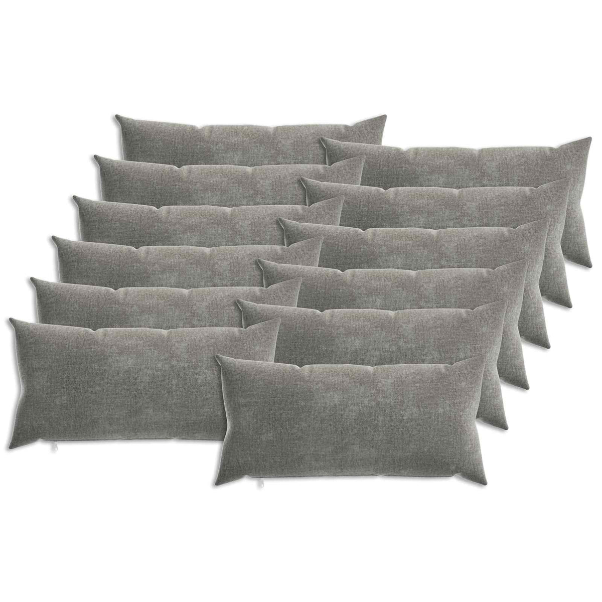 vidaXL Cushion Cover 12 pcs HEERLEN Dark Grey 40 x 80 cm 2