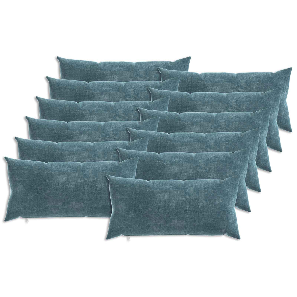 vidaXL Cushion Cover 12 pcs HEERLEN Blue 40 x 80 cm Chenille Fabric 2