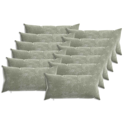 vidaXL Cushion Cover 12 pcs HEERLEN Green 40 x 80 cm Chenille Fabric 2