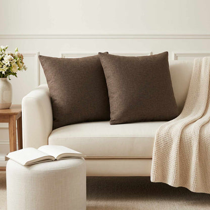 Throw Pillow HEERLEN Fabric 12 pcs 45 x 45 cm Taupe
