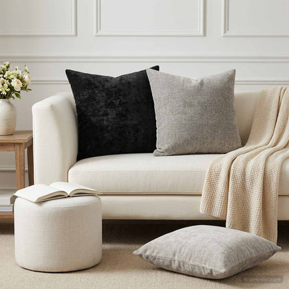 vidaXL Throw Pillow 6 pcs HEERLEN Light Grey 50 x 50 cm 1