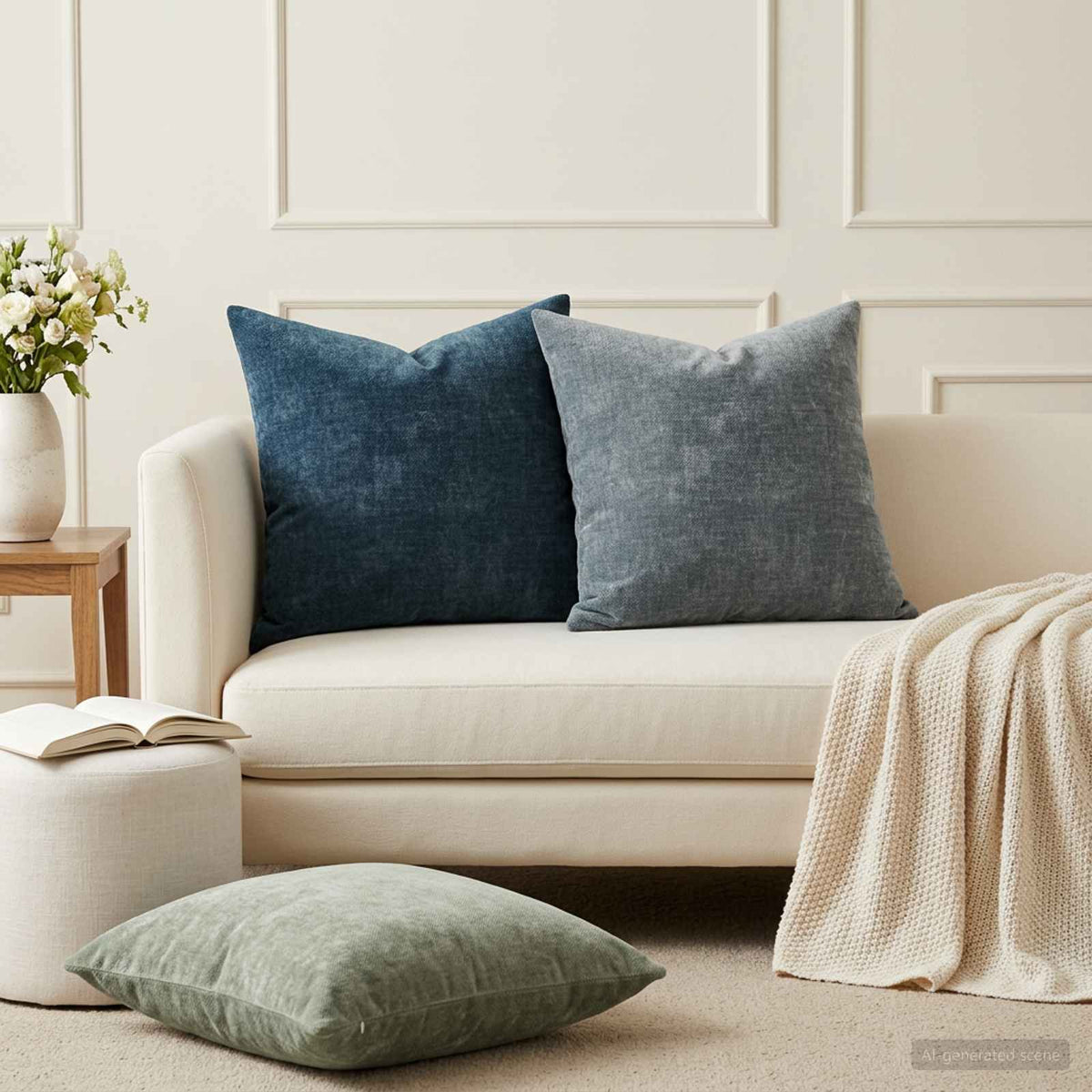 vidaXL Cushion Cover 12 pcs HEERLEN Light Blue 50 x 50 cm 1