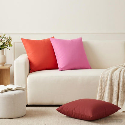 Throw Pillow HEERLEN Polyester 12 pcs 45 x 45 cm Pink