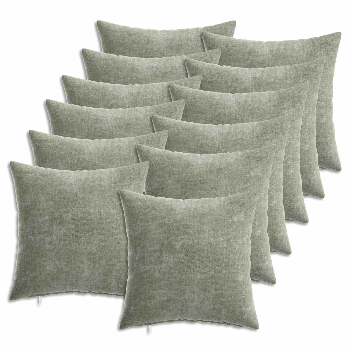 HEERLEN Green Chenille Fabric