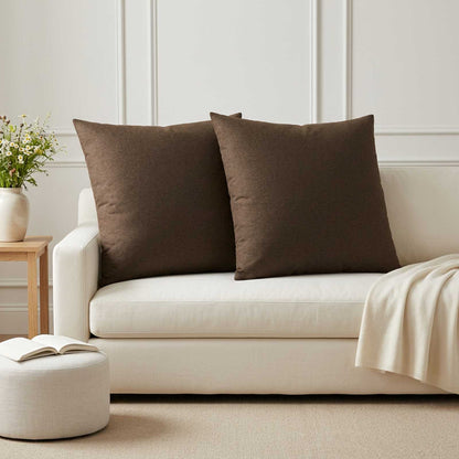 vidaXL Throw Pillow 2 pcs HEERLEN Taupe 80 x 80 cm Fabric 1